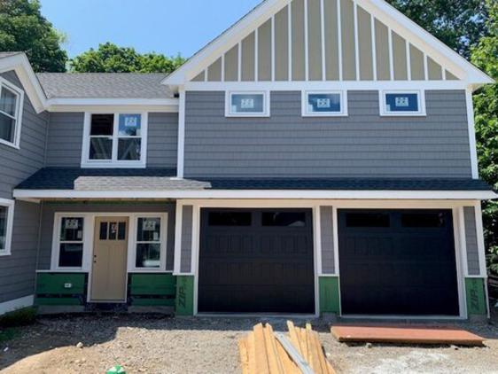 New Construction Garage Door Installation in Acushent, Massachusetts